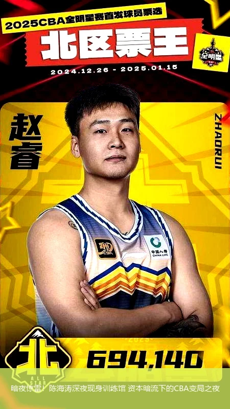 4月9日讯,暗夜惊雷！陈海涛深夜现身训练馆 资本暗流下的CBA变局之夜