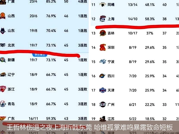 4月13日讯,王哲林伤退之夜上海折戟东莞 哈维孤掌难鸣暴露致命短板